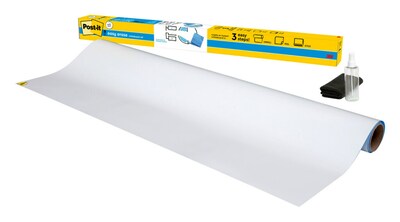 Post-it Flex Write Surface, 6 ft x 4 ft, Permanent Marker Wipes Away with Water, Permanent Marker Wh