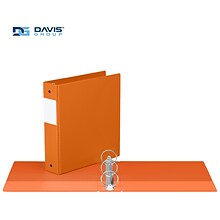 Davis Group Premium Economy 2 3-Ring Non-View Binders, Orange, 6/Pack (2313-19-06)