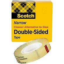 Scotch Permanent Double Sided Tape Refill, 1/2 x 36 yds., 12/Pack (665-12PK)