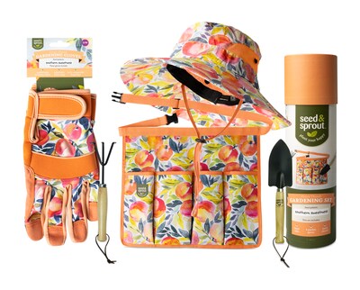 Seed & Sprout Apron with Tools, Gloves and Hat Set - Orange