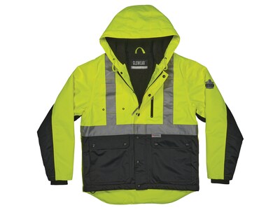 GloWear 8275 Heavy-Duty High-Visibility Workwear Jacket, 4XL, Lime/Black (23978)