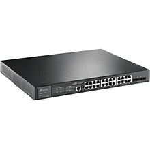 TP-LINK JetStream 24-Port Gigabit Ethernet PoE+ Managed Switch, Black (TL-SG3428XMP)