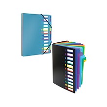 Better Office 24-Pocket Expanding File Folders, Assorted Colors, 2/Pack (59602-2PK)