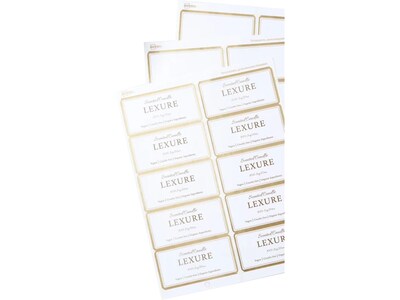 Avery Laser/Inkjet Shipping Label, 2 x 4, Matte White/Gold, 100/Pack (6541)