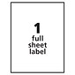 Avery TrueBlock Inkjet Shipping Labels, 8-1/2" x 11", White, 1 Label/Sheet, 100 Sheets/Box (8465)