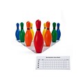 Champion Sports Plastic Bowling Pin Set. Assorted Colors, Set of 10, (CHSBP10CLR)