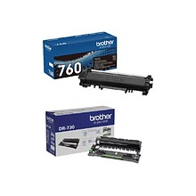 Brother TN-760/DR-730 Black High Yield Toner Cartridge & Drum Unit Bundle (TN760DR730PK-STP)