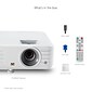 ViewSonic 4000 Lumens 1080p Projector with RJ45 LAN Control, Vertical Keystone and Optical Zoom, White (PG706HD)