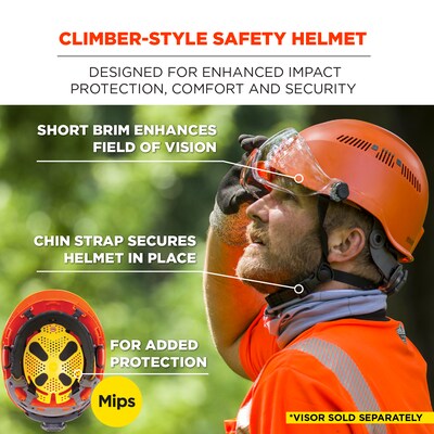 8975-MIPS  Orange Safety Helmet + MIPS Technology