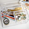 Martha Stewart Brody Stack and Slide Plastic Tray Office Desktop Organizer, Clear, 3/Set (BEPB33173C