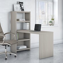 Bush Business Furniture Echo 56W Bookcase Desk, Gray Sand (KI60207-03)
