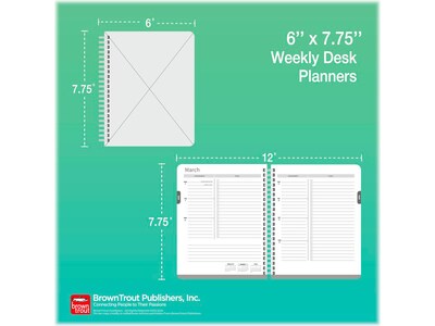 2024 BrownTrout House of Turnowsky 6" x 7.75" Weekly Planner, Multicolor (9781975466817)