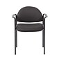 Boss® B9501 Series Fabric Stacking Chairs With Arms; Black