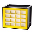 Iris 16-Drawer Desktop Storage Cabinet, Black/Yellow (500173)