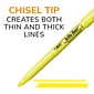 BIC Brite Liner Stick Highlighter, Chisel Tip, Yellow, Dozen (65550)