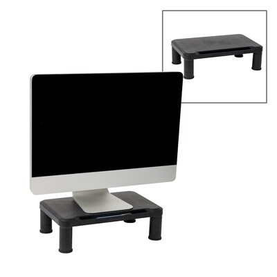 Mind Reader Adjustable Monitor Stand, Black, 2/Pack (2SMPLMON-BLK)