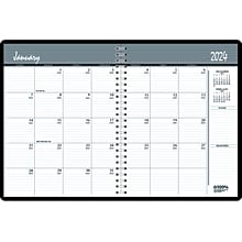 2024 House of Doolittle 8.5 x 11 Monthly Appointment Book, Black (262-02-24)