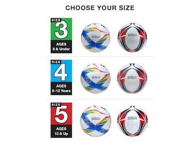 Xcello Sports Size 3 Soccer Balls, Assorted Colors, 12/Pack (XS-SB-S3-12-ASST)