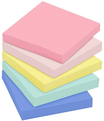 Post-it Recycled Notes, 3" x 3", Sweet Sprinkles Collection, 100 Sheet/Pad, 12 Pads/Pack (654-RP-A/654-A)