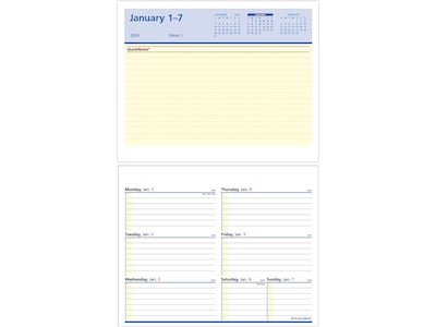 2024 AT-A-GLANCE QuickNotes Flip-A-Week 5.5 x 7 Weekly Calendar Refill, Multicolor (SW706-50-24)