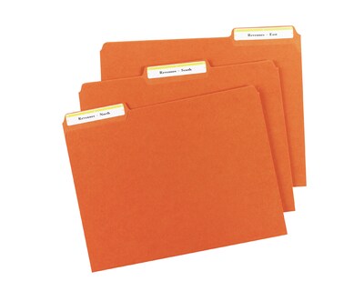 Avery TrueBlock Laser/Inkjet File Folder Labels, 2/3" x 3 7/16", Yellow, 1500 Labels Per Pack (5966)