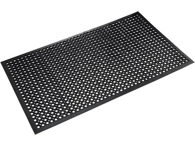 Crown Mats Safewalk-Light Anti-Fatigue Drainage Mat, 36" x 60", Black (WS CT35BK)
