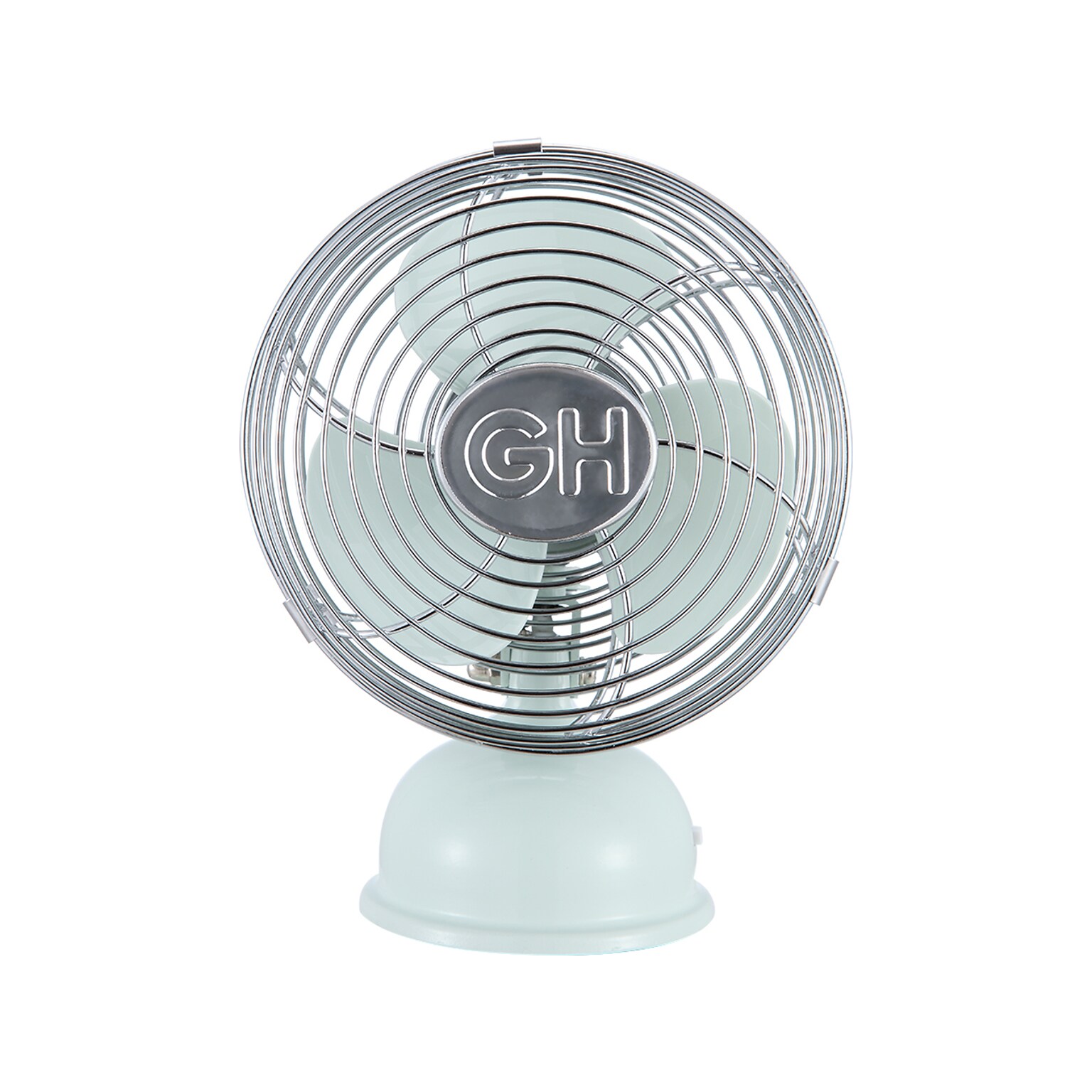 Good Housekeeping 5 Oscillating Desk Fan, 1-Speed, Green/Silver (92513)