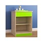 Flash Furniture Bright Beginnings 2-Section Children's Kitchen Sink with Integrated Storage, Brown/Green (MK-ME03515-GG)