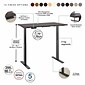Bush Business Furniture Move 60 Series 72"W Electric Height Adjustable Standing Desk, Storm Gray (M6S7230SGBK)