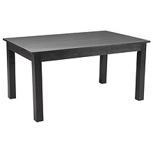 Flash Furniture HERCULES 60 Farm Dining Table, Black Wash (XAF60X38BK)