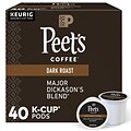 Peets Coffee Major Dickasons Blend Single-Serve Keurig® K-Cup® Pods, Dark Roast, 40/Box (373354)