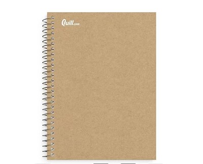 Quill Brand® Premium 1-Subject Notebook, 5.875 x 9, College Ruled, 100 Sheets, Brown (TR52120)