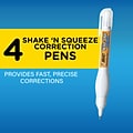 BIC Wite-Out Shake N Squeeze Correction Pen, 8 ml., White, 4/Pack (50745)