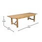 Flash Furniture HERCULES 108" Folding Farm Table, Light Natural (XAF108X40LN)