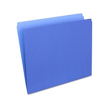 Quill Brand® File Folders, Straight-Cut, Letter Size, Blue, 100/Box (7409BE)