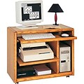 Martin Furniture Oak Contemporary Office Grouping; Deluxe Computer Cart