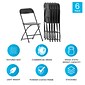 Flash Furniture Plastic Folding Chair, Black, Set of 6 (6LEL3BLACK)