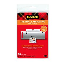 Scotch® Lamination Thermal Laminating Pouches, Photo, 5 Mil (TP590020)