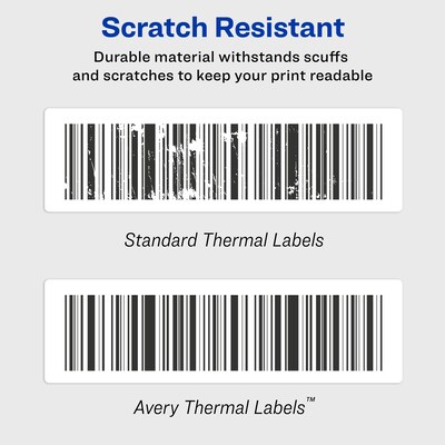 Avery Thermal Shipping Labels, 4" x 6", White, 220 Labels/Roll, 1 Roll/Box (4156)