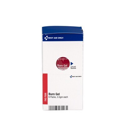 First Aid Only SmartCompliance Gel Refill Burn Dressing, 3.5 gm, 6/Box (FAE-7006)