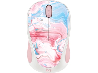Logitech Design Limited Edition Cotton Candy Wireless Ambidextrous Optical Mouse, Multicolor (910-00