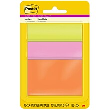 Post-it Super Sticky Notes, Rio de Janeiro Collection, 45 Sheet/Pad, 3 Pads/Pack (3432-SSAU)