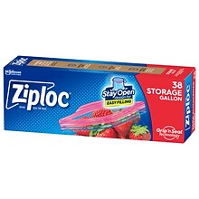 Ziploc Storage Bags, Gallon, 38/Box (314470)