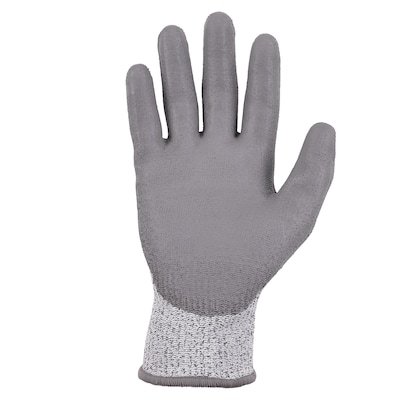 Ergodyne ProFlex 7030 PU Coated Cut-Resistant Gloves, ANSI A3, Gray, Small, 12 Pair (10452)