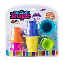 Fat Brain Toys Suction Kupz, Assorted Colors, 6/Set (FBT183)