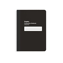 Staples Small Composition Notebook, 5 x 7, College Ruled, 80 Sheets, Black (ST24429)