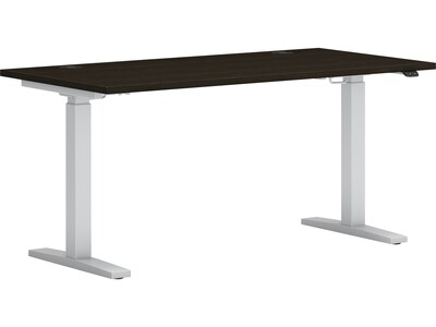 HON Mod 60"W Rectangular Adjustable Standing Desk, Java Oak (HLPLRW6030CONHATJA1)