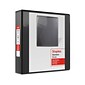 Staples® Standard 2" 3 Ring View Binder with D-Rings, Black, 6/Pack (26443CT)