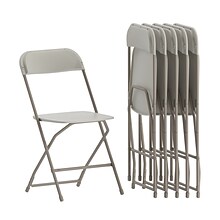 Flash Furniture Plastic Folding Chair, Beige, Set of 6 (6LEL3BEIGE)