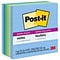 Post-it Recycled Super Sticky Notes, 4 x 4, Oasis Collection, Lined, 90 Sheet/Pad, 6 Pads/Pack (67